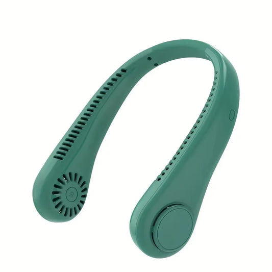1Pc Rechargeable Portable Neck Fan - Bladeless Personal Fan for Outdoor Sports - Hands-Free Cooling Solution