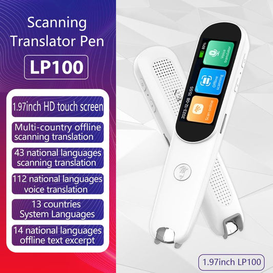 Christmas Gift Smart Translation Pen with HD – 134 Languages Two-Way Translation, 2.99-Inch Large Screen, Supports Online Scanning for 60 Languages, Ideal for Learning, Office, and Travel – Portable Digital Translator for Students and Professionals